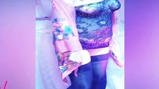 Rich dance of my wife culona and chichona hot wife with pantyhose and babydoll