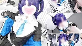 Hayase Yuka  Blue Archive Cosplay OfficeLove Hentai creampie compilation