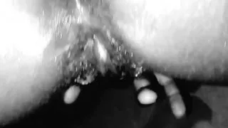 beautiful 18 yo Lets black man Cum on Her Bald Black ass and belly - Pussy and anal Creampie