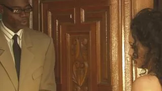 Marie Luv Takes Cheyne Collins' White Cock Outside