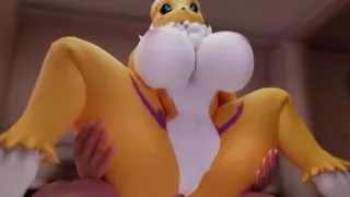 Furry Digimon Renamon ride you