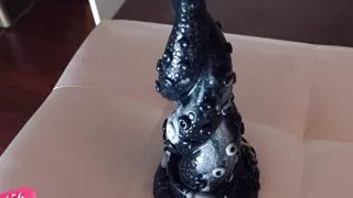 Horny girl was fucked by alien's dildo