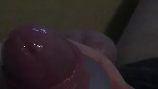 Masturbating With Bound Balls Cockrings And Cock Stroker Toy