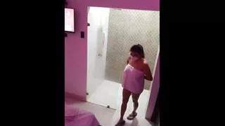 shower after intense fucking!! After riding a thick penis in the brothel, I take a shower to clean the semen