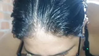 I share a bed with my very horny stepmother and then I end up fucking her delicious pussy and she asks me to finish her outside