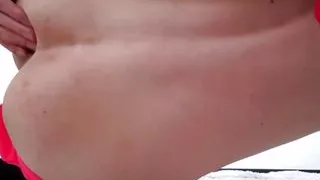 Cute Tgirl playing with her pussy and clitoris