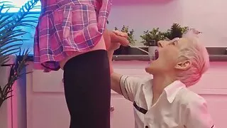 Cute girl lovs to take a piss and swallow cum