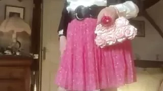 In a little red skirt