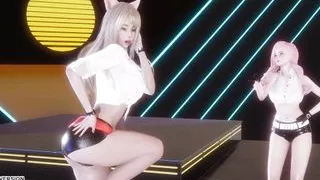 MMD GIRL CRUSH - Oppa, Do you Trust Me Sexy Kpop Dance Ahri Seraphine 4K Leauge Of Legends Hentai