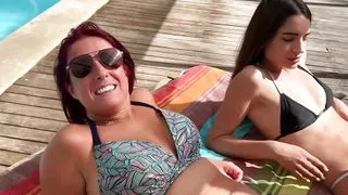 Vanessa, naughty milf, has sex with a young couple