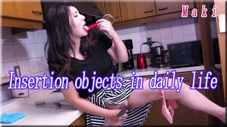 Insertion objects in daily life - Fetish Japanese Video