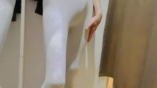 SLUTTY IN CHANGING ROOM (XS leggings I bought)