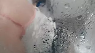 Angry girlfriend invades bathroom