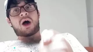 Bored male decides to jerk off and cum to pass the time