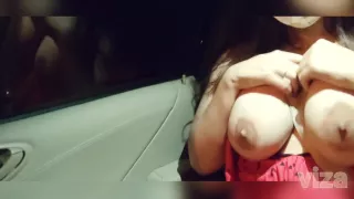 Masturbation In Public Taxi Female Horny With Beautiful Big Boobs Girl