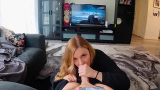 Sucking My Boyfriends Cock While Hes Gaming (creampie Finish)