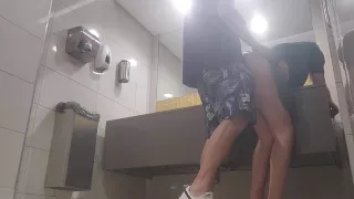 Cheating With Wife In Public Bathroom While My New Wife Is Busy Shopping