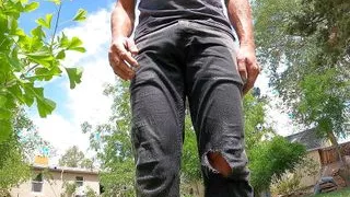 Pissing my jeans 9 times while doing yard work