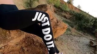 Hot sport teen was fucked by big dick outdoor