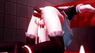 BDSM Session - Multiple Sex Toys + Guillotine (3D HENTAI)