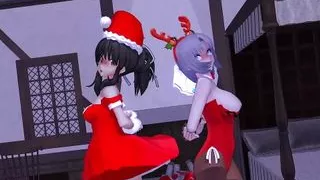 2 Cute Girls Dance + Rough BDSM Sex (3D HENTAI)