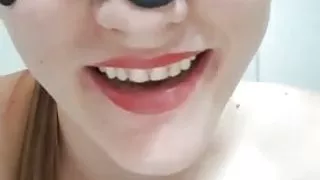 blowjob dildo from a cute blonde