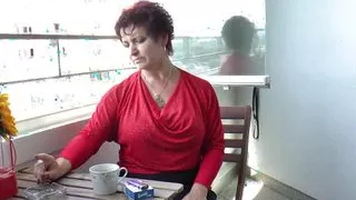 Horny shaking mature mom tits fucked after work