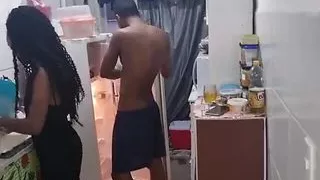 I took my wife in the kitchen and we had sex right there and then in the living room