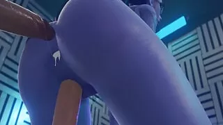 By  IceDev (girl moans intensely from double penetration)