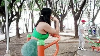 Beautiful Latina finds Liam's horny guy in the park and proposes that he fuck her pussy - Porn in Spanish