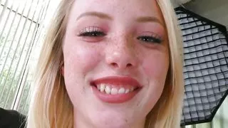 Throating POV babe sucking BFs cock while talking dirty