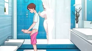 Caught masturbating in the bathroom by my best friend's stepmom