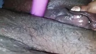 Juicing Her Pussy On A BBC