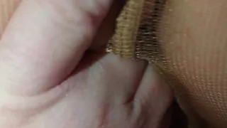 Hairy cunt in support pantyhose