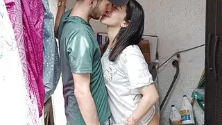 Beautiful and horny vayolet loves to have the cock inside her pussy while they are alone at home - Porn in Spanish