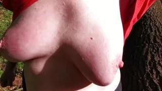 Breast slapping on hunting site