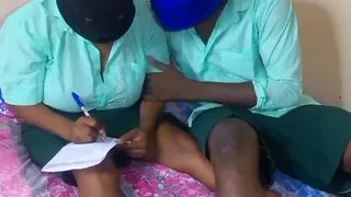 My big dicked classmate cums hard fucking my juicy pussy