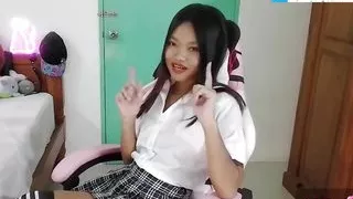 College girl is ready for her first ever webcam show