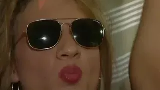 A fabulous German blonde gets her trimmed muff smashed by a thick pecker