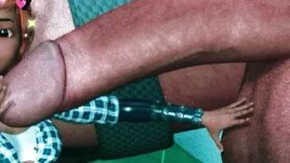 Tinks erotic magic ball stroking handjob 4 with giant man