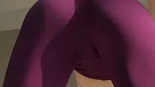 short leggings on the hot juicy small ass