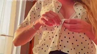 Student girl goes out with her boss and ends up fucking without a condom