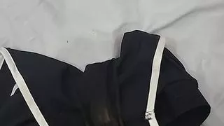 Cum inside her dirty nike running shorts and Vs pink panties :)