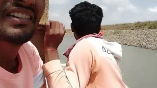 Pond Of Water Outdoor jungle forest Young Gay Sexi Work In The Wood By The Pond.