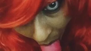 Cosplay new little mermaid giving head