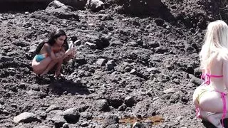 sweet Dulce and stunning Emma White alone at home