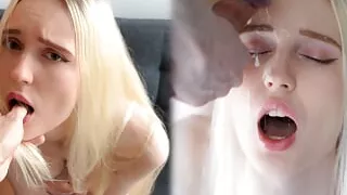 StepDaughter Squirts in her panties - Fucked Hard, Huge Facial