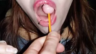 The warm-up blowjob in front of a real member was successful