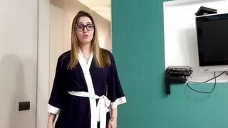 MILF Stepmom catches her stepson jerking off