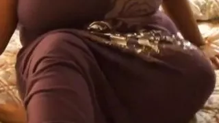 BBW curvy ebony teen toying her pussy